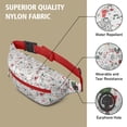 thumbnail image 5 of Fanny Pack White Christmas Deer and Gift Pattern Waist Pack Bag,Running Cross Bag,Waterproof Large Fanny Packs for Women Men for Travel Running Hiking Cycling, 5 of 6