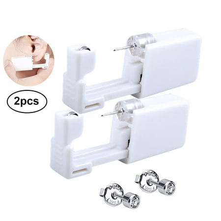 Ear Piercing Kit Portable Body Ring Piercing Kit with 2 Studs for Piercing Ears, Nose and Lips