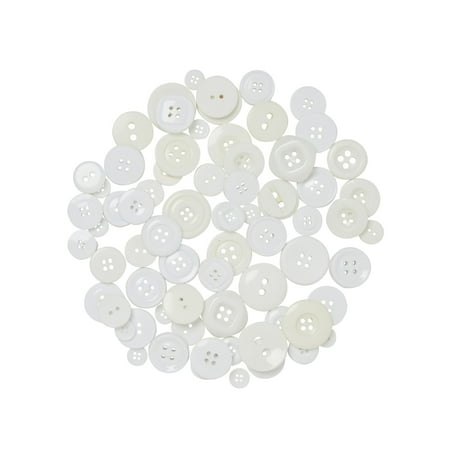 UPC: 0886946635526 | White Buttons Value Pack By Loops & Threads®