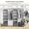 thumbnail image 2 of WAYPLUS Hanging Closet Organizers and Storage, 5-Shelf Hanging Storage Unit with 1 Drawers, Collapsible Storage Hanging Bag-Dove Grey, 2 of 6