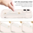thumbnail image 2 of Funda GUAGUA para iPhone 16, 6.1 pulgadas, correa ondulada, color blanco envejecido, 2 of 8