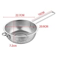 thumbnail image 5 of Xiao Hua Filtro de cocina de acero inoxidable de un solo mango adecuado para alimentos fritos, verduras y frutas (28,86 pulgadas/22,5 cm), 5 of 5