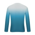 thumbnail image 4 of Long Sleeve Shirt for Men Fall Workout Muscle Gym T Shirts Crew Neck Gradient Tee Tops Casual Ombre Color Loose Pullover Graphic Tee Shirts, 4 of 4