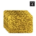 thumbnail image 1 of Dainty Home Metallic Leaf Reversible 12 x 18 Rectangular Placemat Set of 4 in Gold, 1 of 2