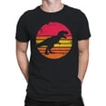thumbnail image 2 of Retro Dinosaur Sunset Silhouette Men's T-shirt, 2 of 3
