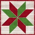 thumbnail image 2 of Reed, Tara 12x12 Black Ornate Wood Framed with Double Matting Museum Art Print Titled - Christmas Quilt Block II, 2 of 4