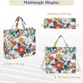 thumbnail image 6 of FORMRS Womens Corduroy Tote Bag Crossbody Shoulder Handbag with Pocket, Colorful Flowers Pattern, 6 of 7