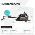 RIF6 Water Rowing Machine Solid and Silent Rail with Digital Monitor