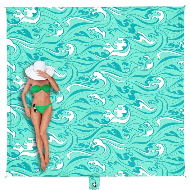 Manta de playa WEKAPO, impermeable y resistente a la arena, 335 x 274 cm