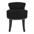 thumbnail image 1 of Hawthorne Collection Birch Wood Vanity Stool in Black, 1 of 1