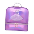 thumbnail image 2 of Mochila de baile de ballet, bolsa de gimnasio informal con compartimento para zapatos para viajes y gimnasia Púrpura, 2 of 8