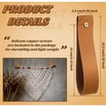 thumbnail image 2 of 4pcs Leather Towel Rack,Curtain Rod Bracket Wall Mount Hooks,Leather Dresser Knobs for Cabinet Doors And Drawers,PU Leather Loop Strap for Wood Curtain Rod, 2 of 7