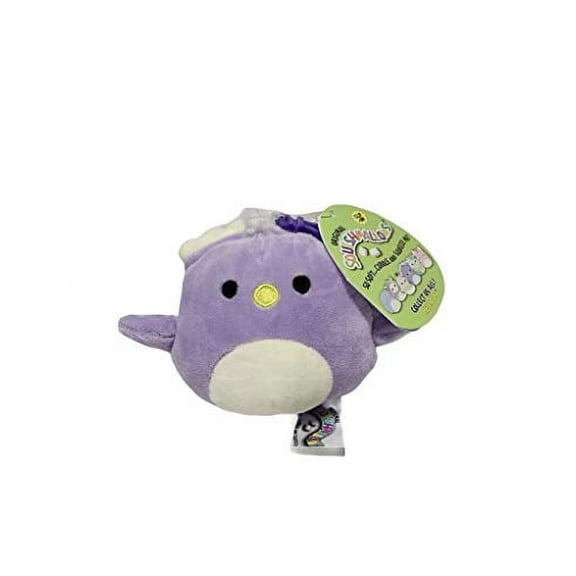 Squishmallows Backpack Clip Ons Plush Pillow (Elina The Purple Peacock) 3.5 Inch Plush