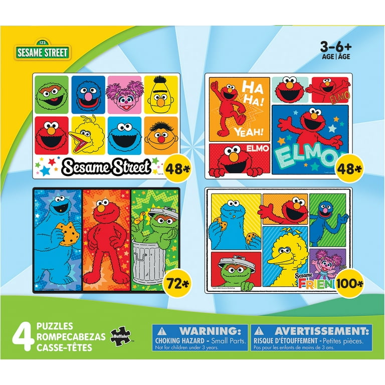 Buffalo Games Sesame Street 4-in-1 Multipack Interlocking Jigsaw