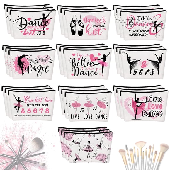 Bolsas de maquillaje de lona para mujer Dancer Appreciation Gifts, 30 unidades
