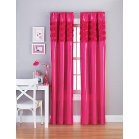 Ruffle Pink Window Curtain Walmart Com