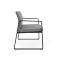 thumbnail image 4 of Lesro Gansett Steel and Fabric Waiting Room Guest Reception Loveseat in Charcoal/Gray Flannel, 4 of 5