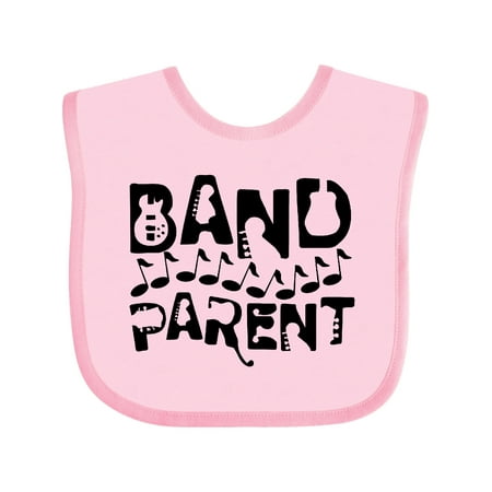 

Inktastic Musical Band Parent Music Notes Gift Baby Boy or Baby Girl Bib