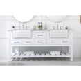 thumbnail image 2 of Elegant Decor Clement 72" Aluminum MDF Double Bathroom Vanity in White, 2 of 3