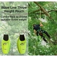 thumbnail image 3 of Blaze Line Arborist Throw Line Weight Ball Pouch Bag for Tree Rope Climbing 2-Pack 8 and 12 oz- Neon Green, 3 of 11