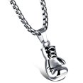 thumbnail image 1 of Chaîne de Gant de Boxe en Acier Inoxydable Punk pour Hommes et Femmes, Pendentif Collier, Argent (Femmes), 1 of 5