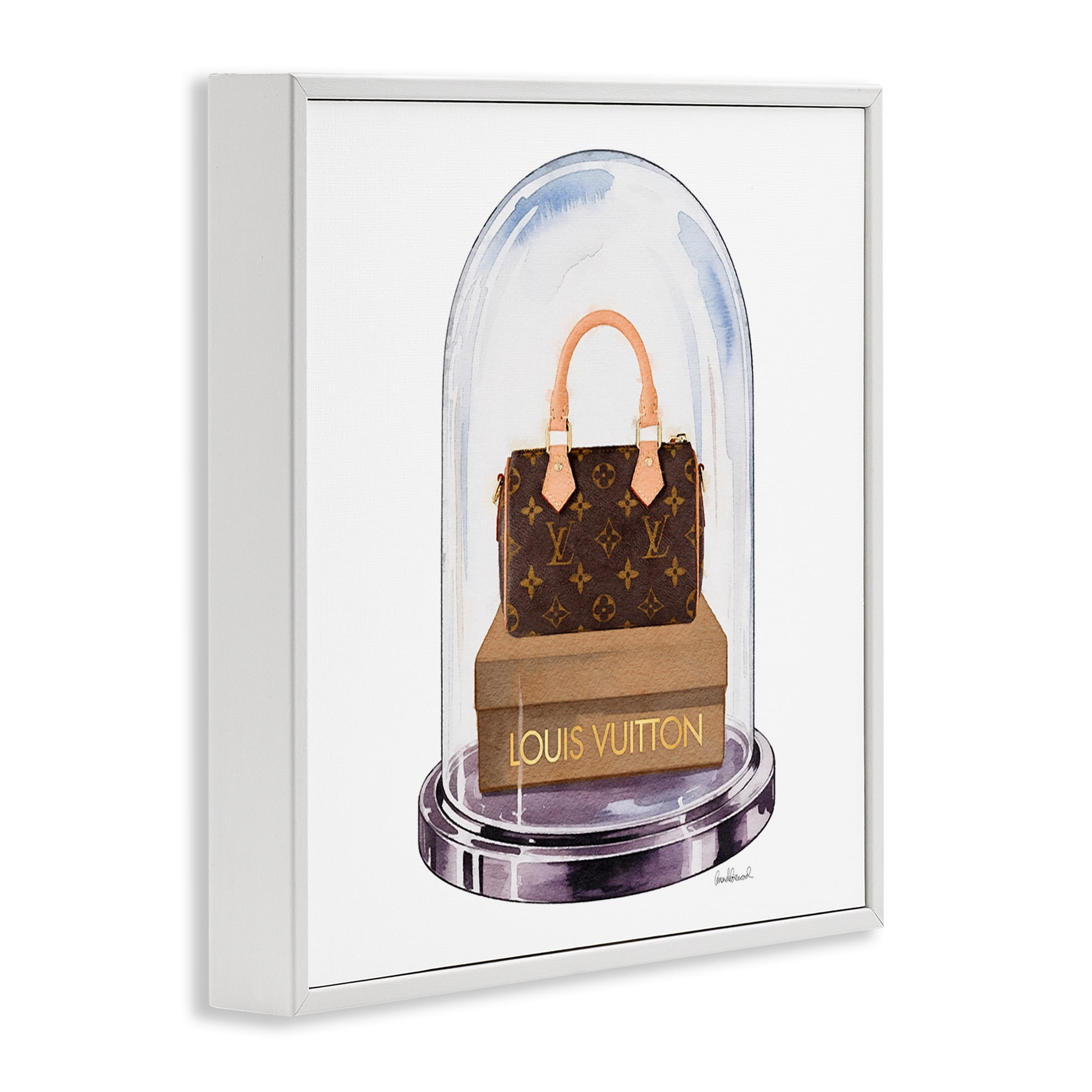 Stupell Industries Glam Purse Bell Jar White Framed Giclee Art, design by Amanda Greenwood