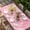 White Pink, variant on Grey Snowflake Christmas Table Cloths for 3 Foot Rectangle Tables, Winter Xmas Snowflake Gray Modern Art Patio Waterproof Elastic Fitted Tablecloths, Washable Rectangular Table Cover for Camping
