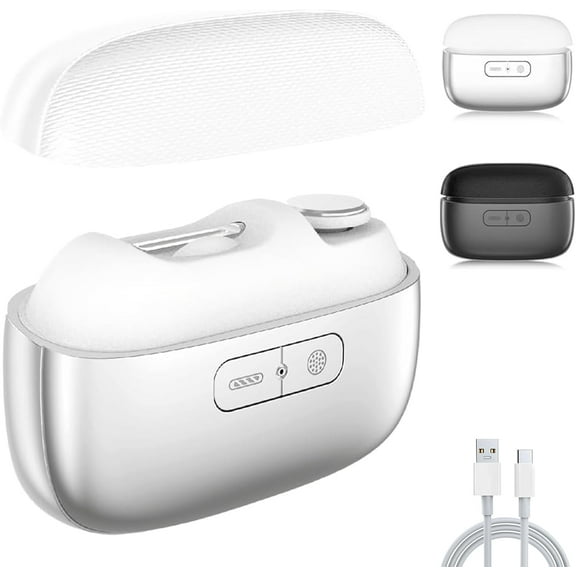 Hewelth Easyclip Smart Nail Clipper, Hewelth Electric Nail Clipper, 3-in-1 Multi-Functional Smart Nails Clipper, Smarts Nails Clipper for Seniors, with Led Light & Scraps Storage (White)