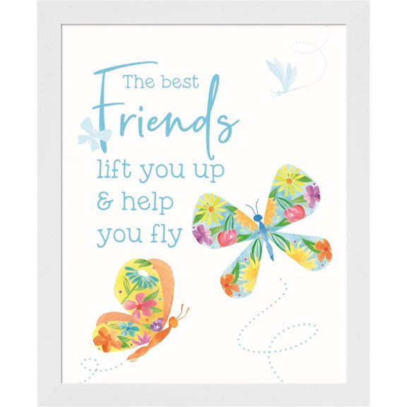 Great Art Now Dreams Take Flight on White V by Tara Reed, Framed Wall Art, 18W x 22H