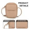 thumbnail image 3 of PU vertical mobile phone bag fashion simple mini diagonal small bag soft leather satchel, 3 of 5