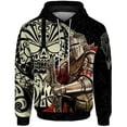 thumbnail image 3 of Sudadera con capucha de otoño con estampado genial de Cross Paladin, ropa para hombre, sudadera con capucha informal para hombre, ropa de calle Harajuku, ropa Y2k, 3 of 5