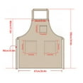 thumbnail image 3 of Oleegame 1PC Pretty Apron Cotton And Linen Striped Adjustable Hanging Neck Apron Household Kitchen Baking Flower Shop Cooking Work Cloth Apron Black, 3 of 6