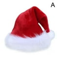 thumbnail image 1 of 1PCS, Chapeau de Père Noël Velours Fête de Noël Rouge Peluche Adulte Robe Fantaisie Unisexe Chaud., Rouge, 1 of 3
