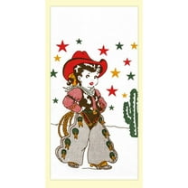 Red and White Kitchen Little Cowgirl 100% Cotton Flour Sack Towel #VL28