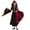 Watermelon Red, variant on Odeerbi Kids Girls Halloween Dresses Role Play Stage Performance Dress Outfits New Pattern Long Sleeve Velvet Court Style Dress Black