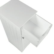 RiverRidge Ashland 1-Door Slim Bathroom Storage Cabinet with Drawer and Shelves - White