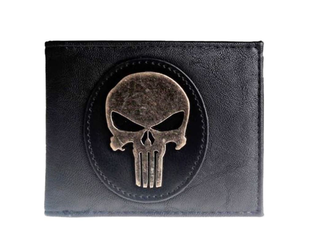 Punisher Skull Metal Logo Bi Fold Wallet Walmart Com