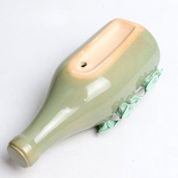 SOPOTUTU Green Ceramic Flower Pot Creative Succulent Planter for Home Desktop Decoration