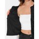 thumbnail image 5 of Chaqueta corta Allegra K con lentejuelas brillantes para mujer Negro M, 5 of 6