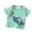 Green, variant on Unisex Kids Summer T-Shirt Short Sleeve Crew Neck I Love Dinosaur Print Casual Tops