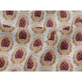 thumbnail image 4 of oneOone Viscose Jersey Maroon Fabric Leaves & Floral Block Sewing Material Print Fabric By The Yard 60 Inch Wide, 4 of 5
