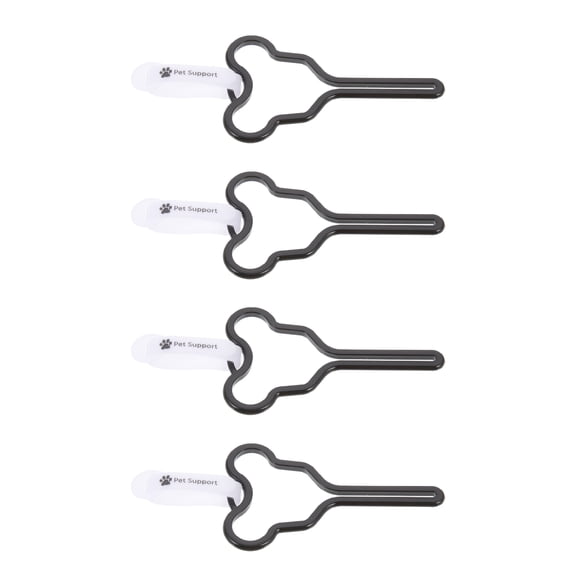 LEORX 4Pcs Dog Leash Bag Clips Black PP Material with Large Bearing Capacity for Dog Walking