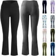 thumbnail image 4 of Women's Bootcut Yoga Pants Crossover High Waisted Leggings Stretch Yoga Pants Gym Workout Pants, 4 of 5