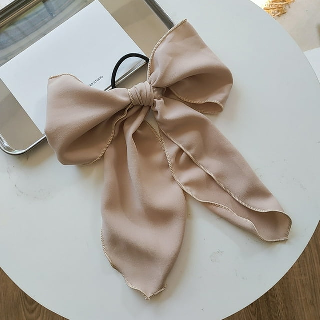 Hair Rope for Ponytail Styling - Bow Knot Fabric Streamer Rubber Band Head Rope Accessory for Everyday Wear