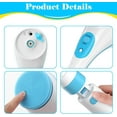 thumbnail image 3 of Electric Body Brush Shower, USB Rechargeable Back Body Brush with Long Handle, 5 in 1 Bath Shower Scrubber for Body Exfoliation and Massage Cleansing Set, Blue, 3 of 9