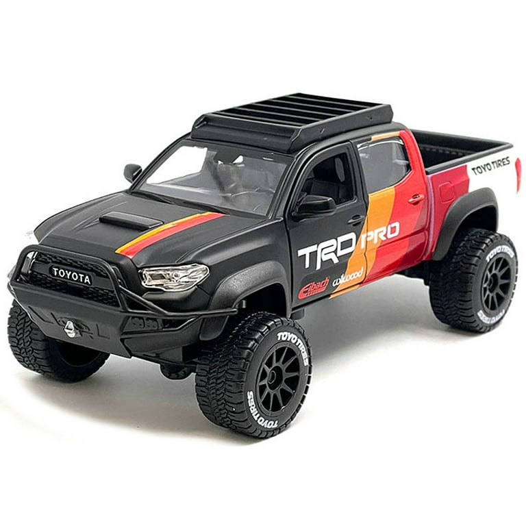 ミニカー TOYOTA TACOMA TRD OFF ROAD 2023 Toyota Tacoma TRD PRO Off Road Truck Matt Black with Graphics