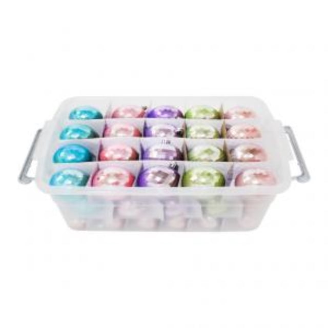 Kit Esferas Navideñas Colores Brillantes 70 Pcs 6cm Con Caja