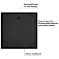 thumbnail image 2 of Americanflat 12x12 Collage Picture Frame - Fits Four 4x6 Photos or One 12x12 Picture - Black, 2 of 7