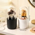 thumbnail image 3 of Makeup Brush Holder with Lid 360° Spinning, Makeup Brush Organizer, Vanity Organizer, Cosmetic Organizer (Black), 3 of 7