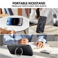 thumbnail image 6 of Dteck Case for iPhone 13 Pro Max,Shockproof TPU+PC Case Invisible 360°Rotatable Ring Stand Military Drop Protection Cover for iPhone 13 Pro Max,Black, 6 of 7